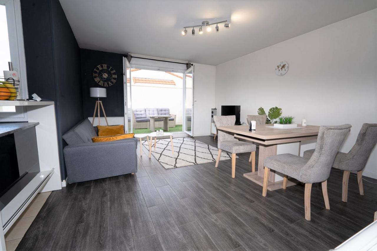 T3-Rare-2 Chambres-Parking Gratuit-2 Terrasses-Netflix-Proche Paris-La Defense أورْجونْتُيْ المظهر الخارجي الصورة